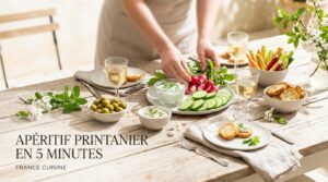 5 minutes pour préparer un apéritif printanier frais et croquant que j’aime beaucoup