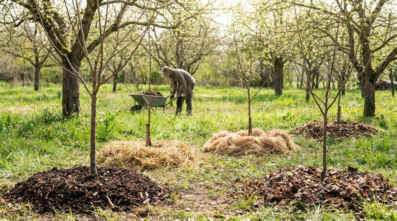 Ces variétés de paillis suggérées par des arboriculteurs assurent le développement idéal des jeunes arbres fruitiers