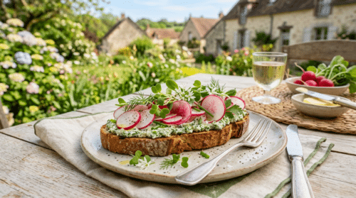 Cette tartine croustillante au radis révèle tout le printemps dans l’assiette