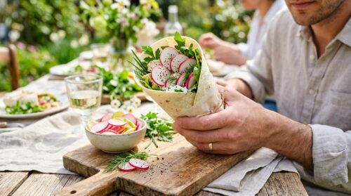 Fondant et aromatique, ce wrap aux radis croustillants révèle le printemps sous un nouveau jour