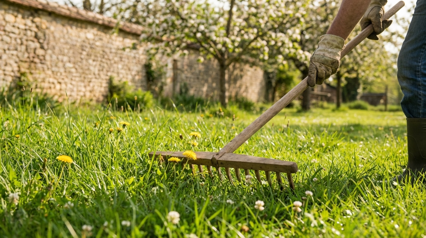 Gazon envahi au printemps : ce geste simple de 5 minutes avant la tonte réduit les mauvaises herbes sans pesticides