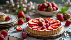 Ma tarte aux fraises parfumée à la fleur d'oranger ravit toute ma famille au printemps