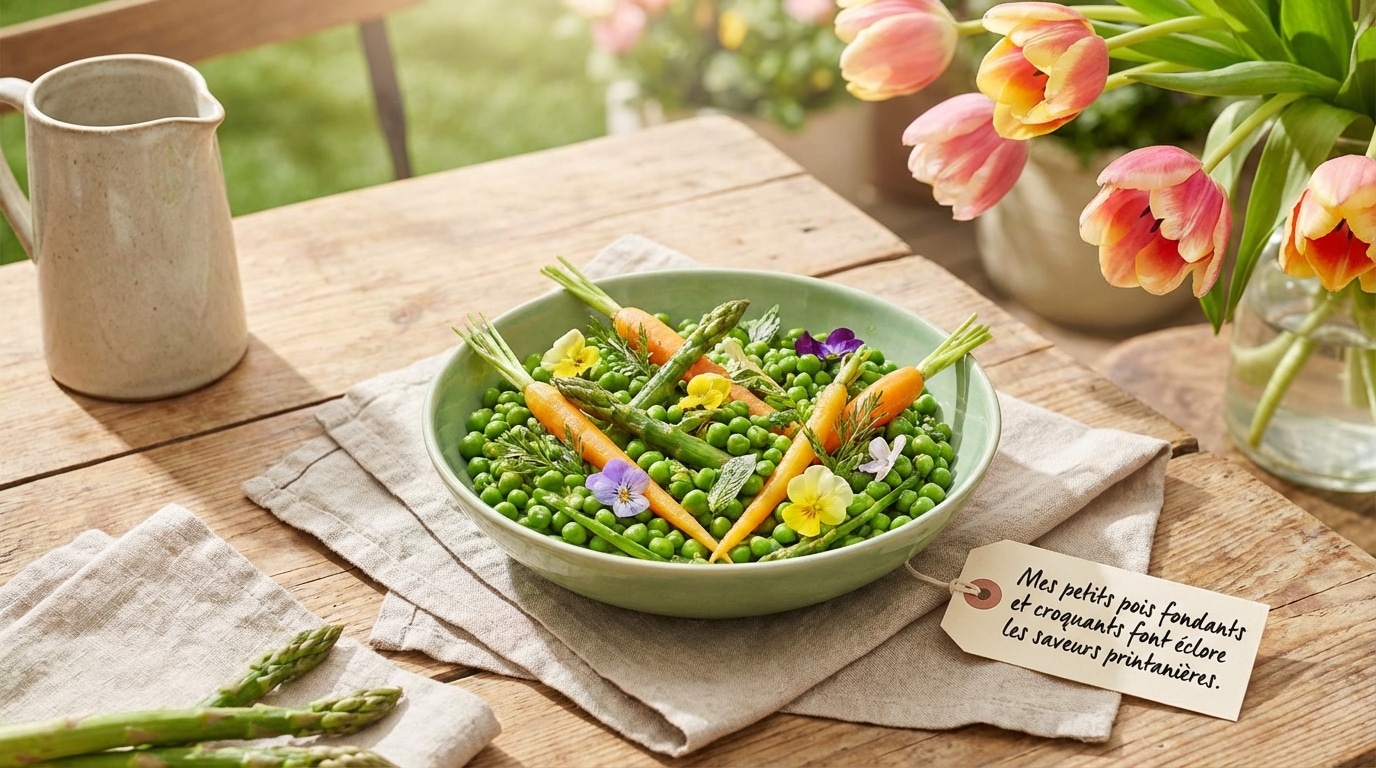 Mes petits pois fondants et croquants font éclore les saveurs printanières