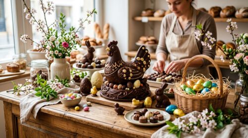 J’ai garni mes œufs de Pâques d’une mousse au chocolat, ma famille en redemande