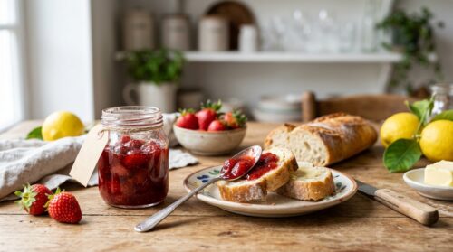 7 minutes de cuisson, et voilà : une confiture de fraises ferme et parfaite