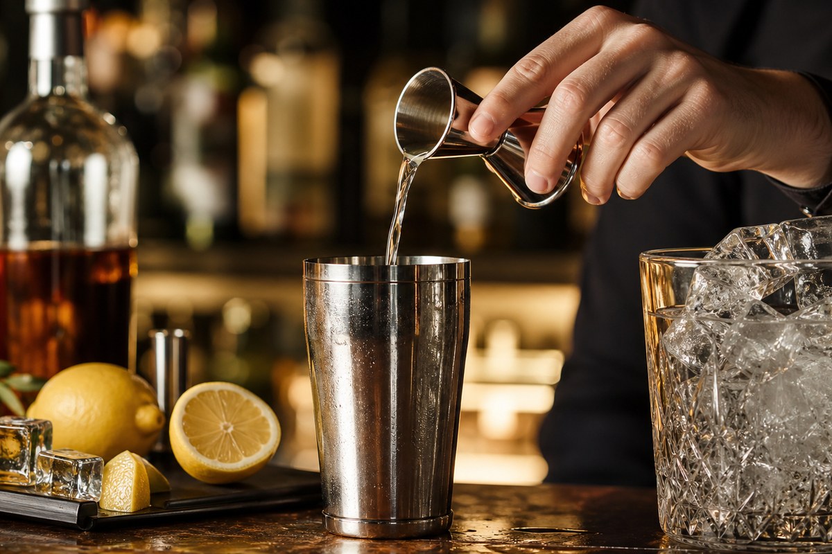 Dosage au jigger pour préparer un Long Island iced tea
